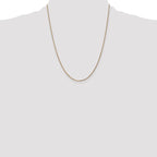 14K 22 inch 1.05mm Diamond-cut Spiga with Spring Ring Clasp Chain