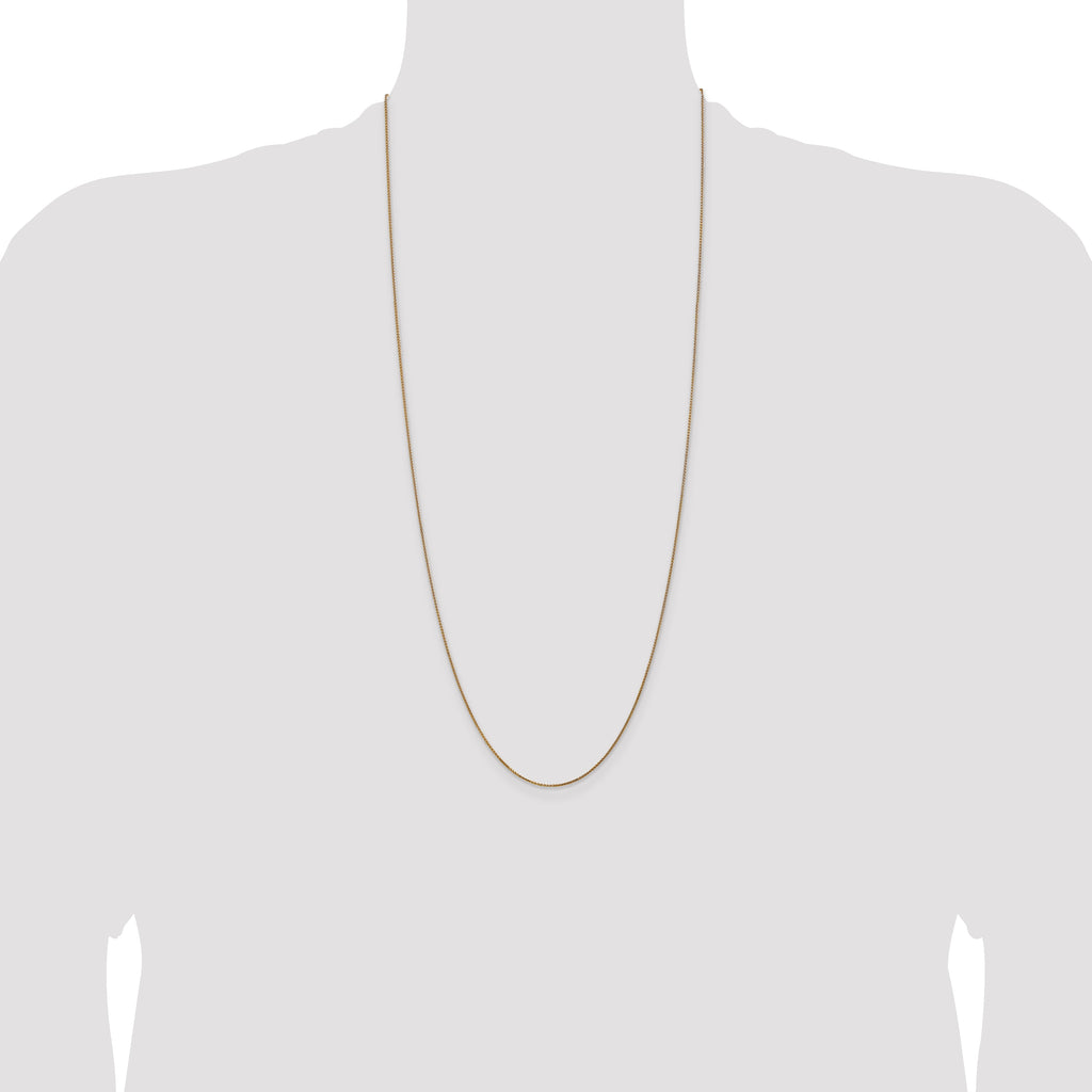 14K 30 inch 1.05mm Diamond-cut Spiga with Spring Ring Clasp Chain
