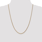 14K 24 inch 2.1mm Diamond-cut Spiga with Lobster Clasp Chain