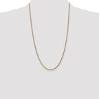 14K 26 inch 2.1mm Diamond-cut Spiga with Lobster Clasp Chain