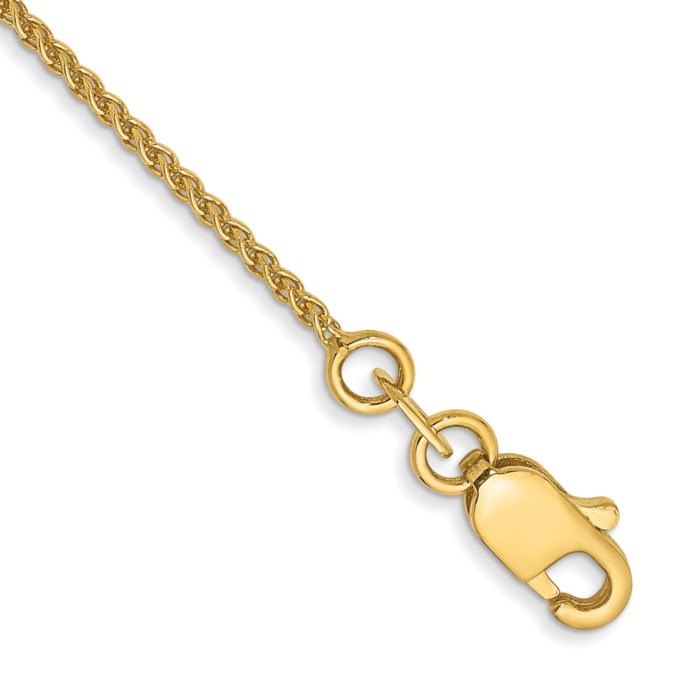 14K 1.05mm Spiga with Lobster Clasp Bracelet