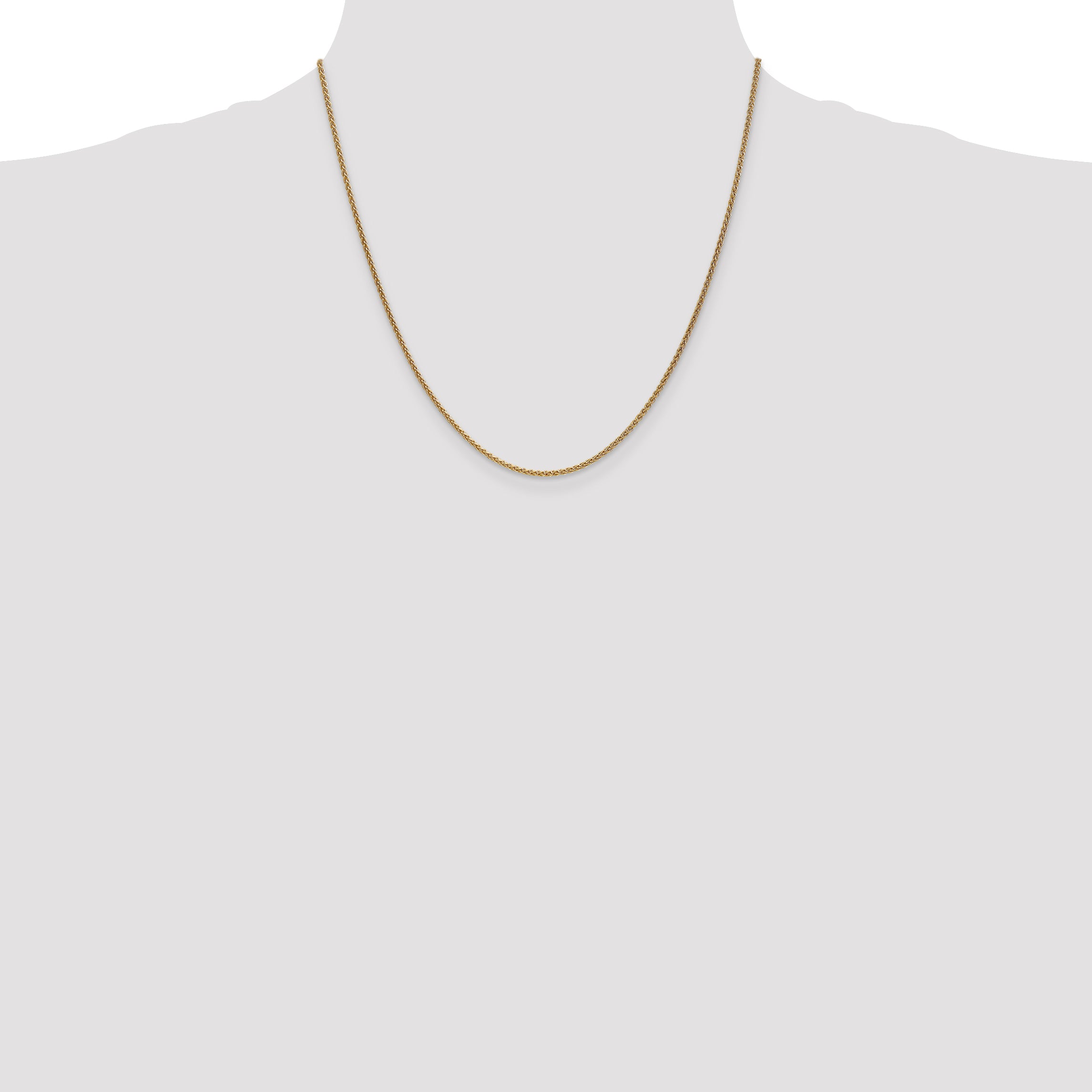 14K 20 inch 1.7mm Spiga with Lobster Clasp Chain