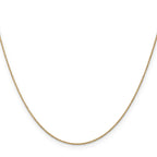 14K Yellow Gold Solid Cable Chain Necklace 0.75mm