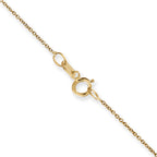 14K Yellow Gold Solid Cable Chain Necklace 0.75mm