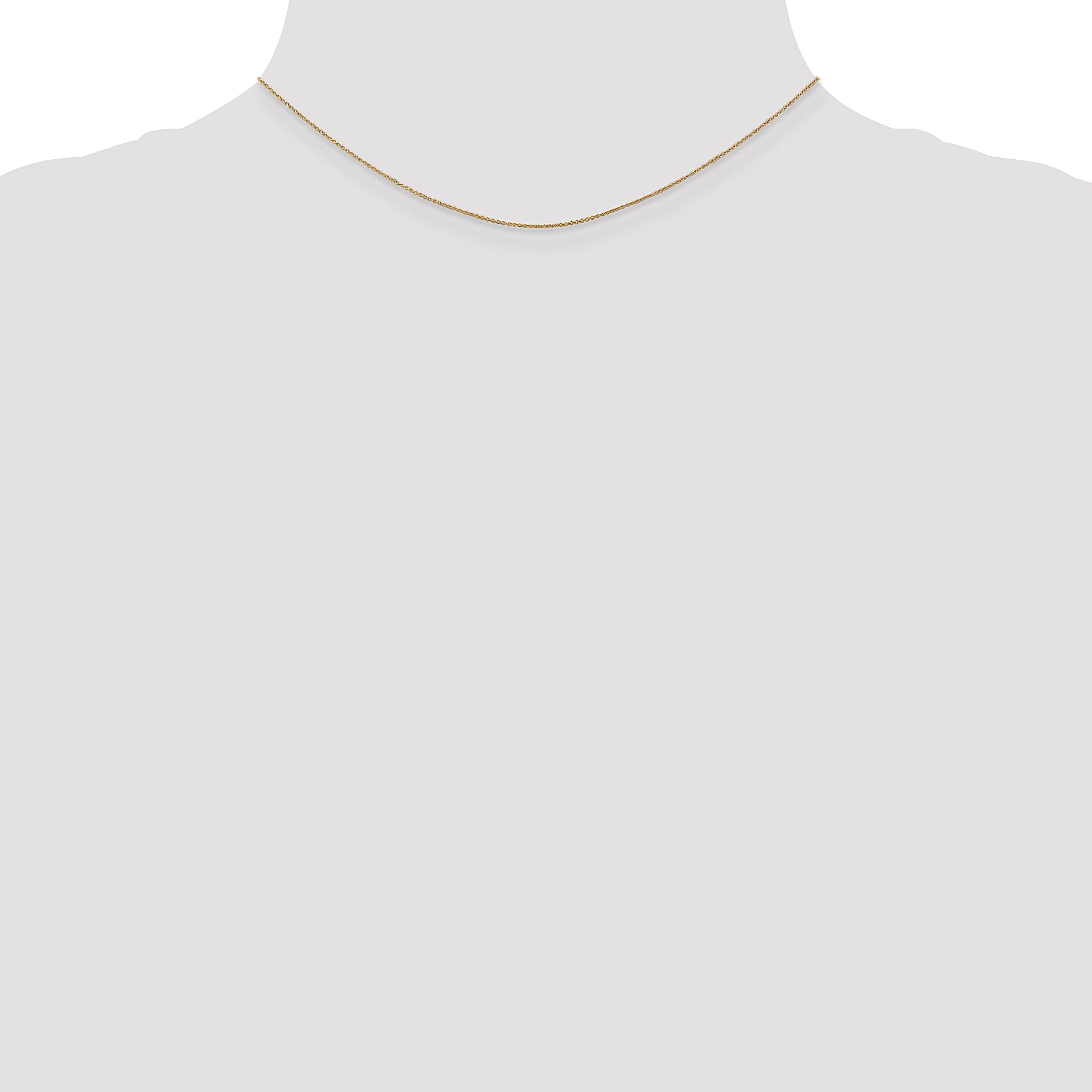 14K 14 inch .75mm Cable with Spring Ring Clasp Pendant Chain