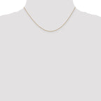 14K Yellow Gold Solid Cable Chain Necklace 0.75mm
