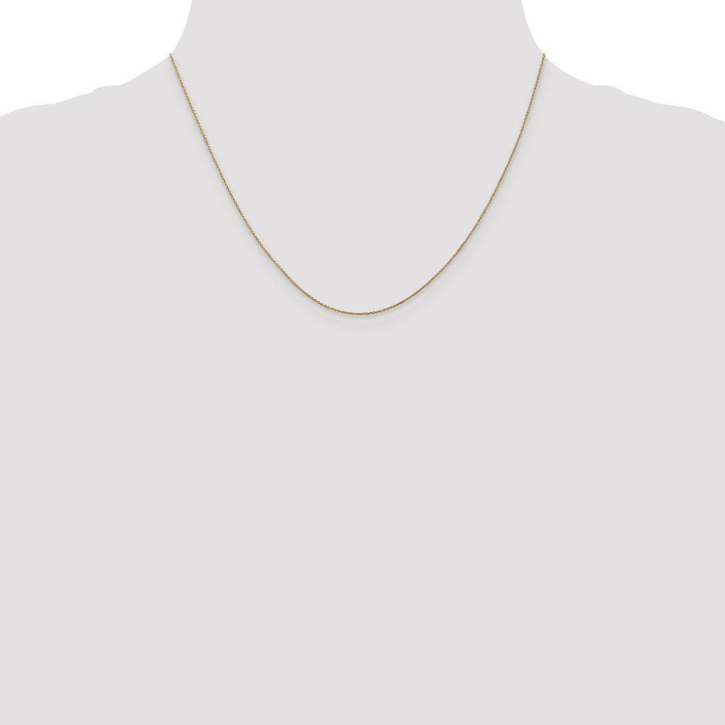 14K .75mm Cable with Spring Ring Clasp Pendant Chain