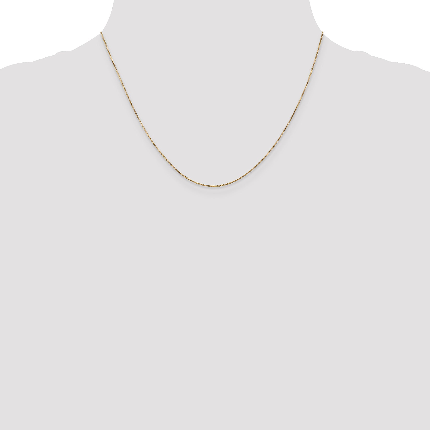14K 18 inch .75mm Cable with Spring Ring Clasp Pendant Chain