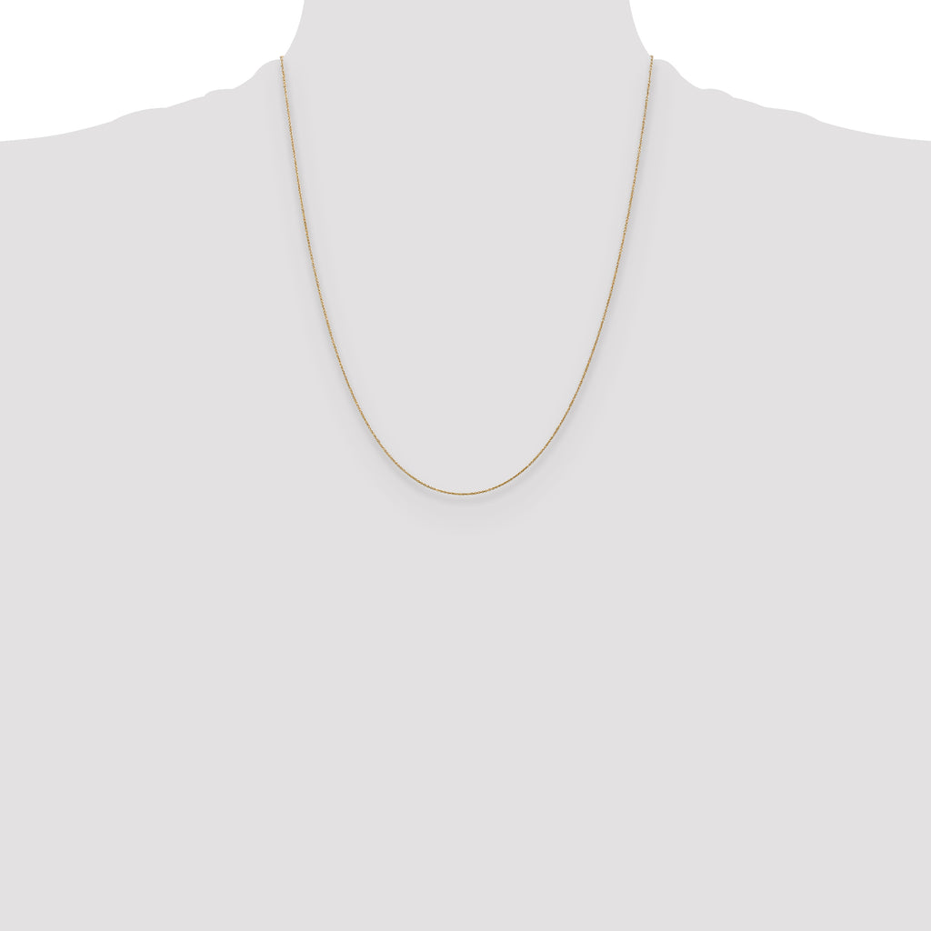 14K .75mm Cable with Spring Ring Clasp Pendant Chain