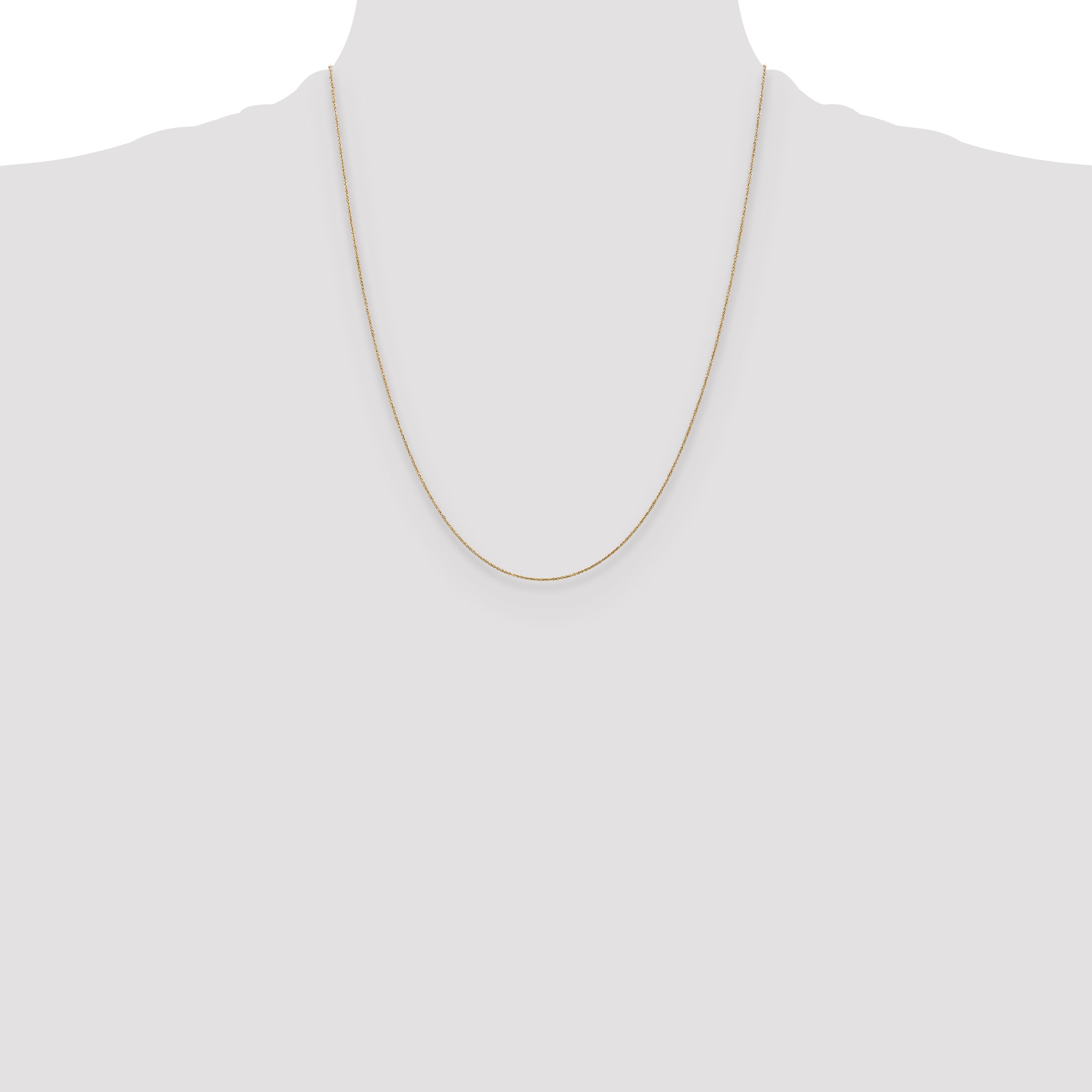 14k .75mm Round Open Link Cable Chain