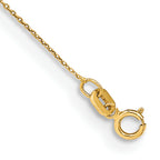 14K 9 inch .75mm Cable with Spring Ring Clasp Anklet