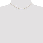 14K .6mm Diamond-Cut Round Open Link Cable with Spring Ring Clasp Chain