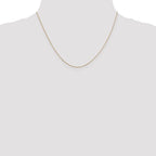 14K Yellow Gold Solid Diamond-Cut Cable Chain Necklace 0.6mm