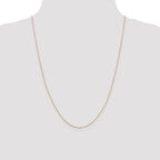 14K .6mm Diamond-Cut Round Open Link Cable with Spring Ring Clasp Chain