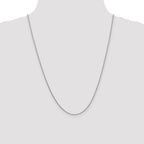 14K White Gold 24 inch 1.4mm Round Open Link Cable with Lobster Clasp Chain