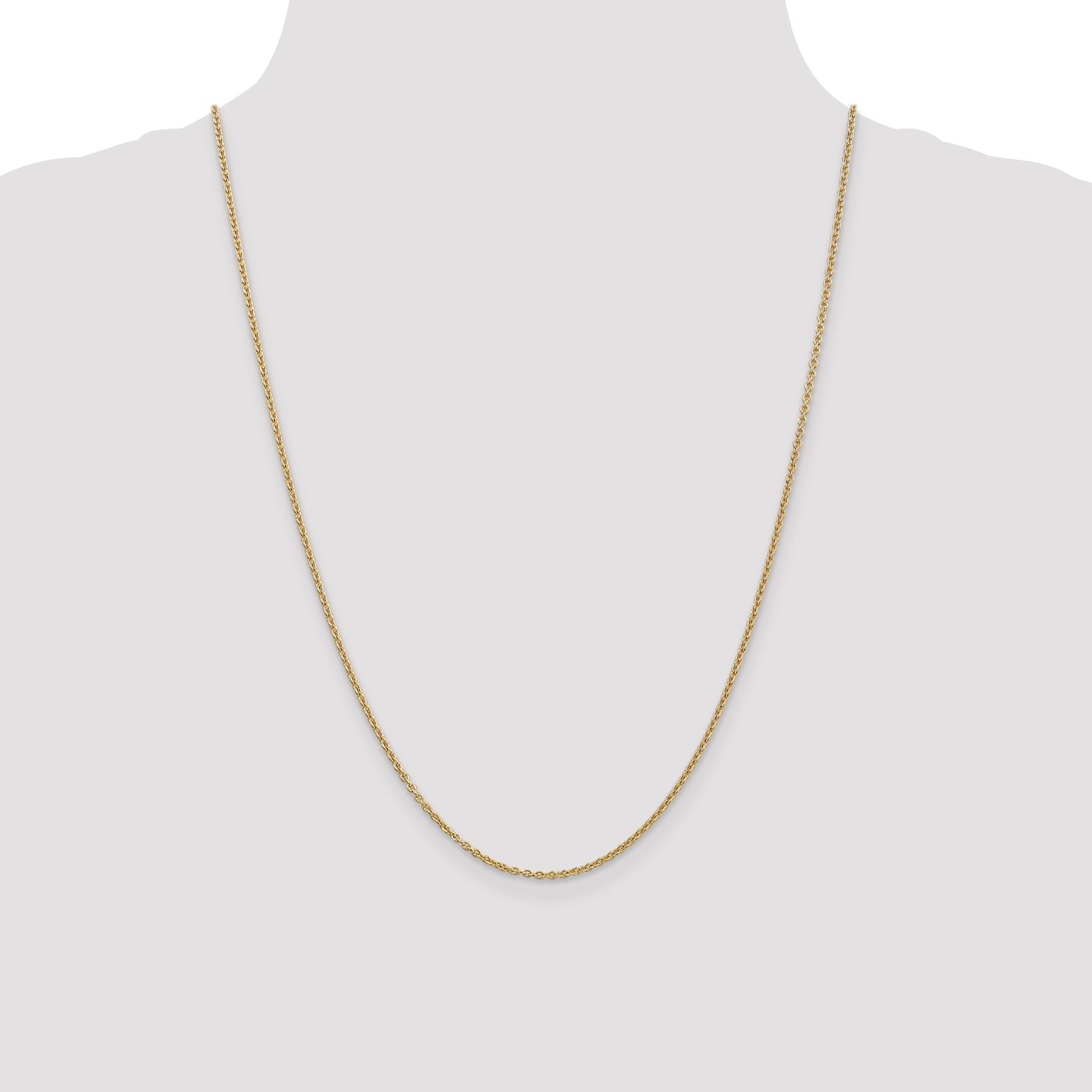 14K 24 inch 1.8mm Forzantine Cable with Lobster Clasp Chain