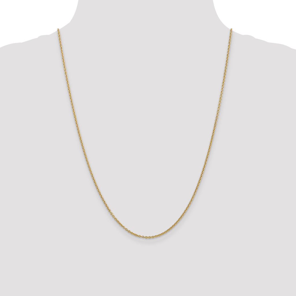 14K 24 inch 1.8mm Forzantine Cable with Lobster Clasp Chain