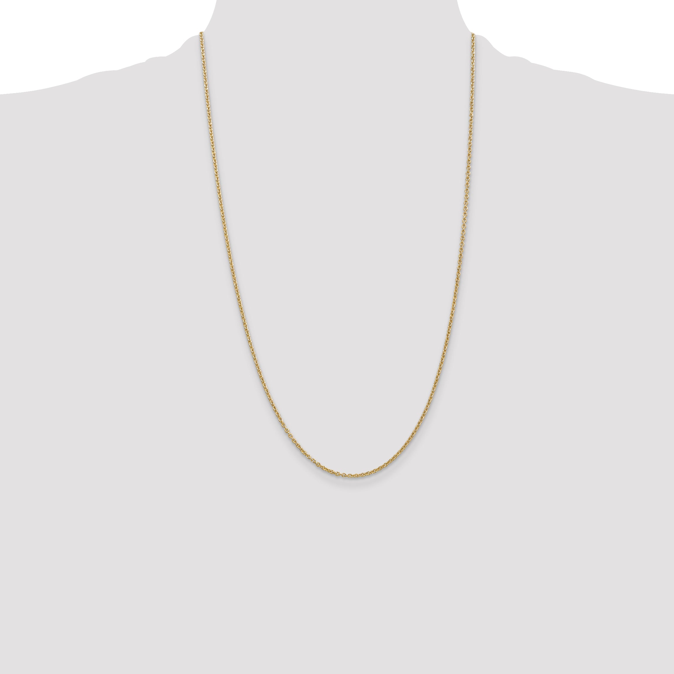 14K 26 inch 1.8mm Forzantine Cable with Lobster Clasp Chain