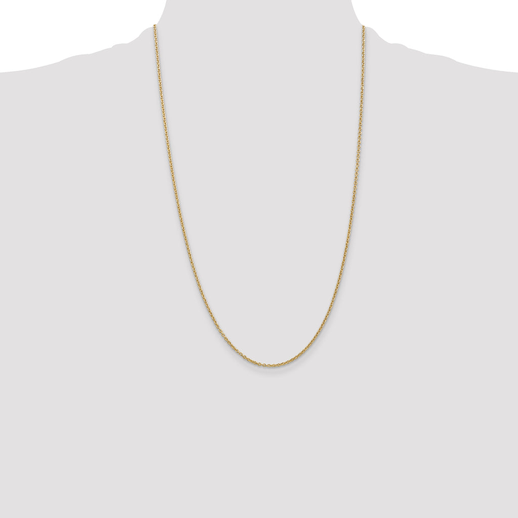 14K 26 inch 1.8mm Forzantine Cable with Lobster Clasp Chain