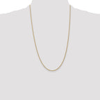 14K 26 inch 1.8mm Forzantine Cable with Lobster Clasp Chain