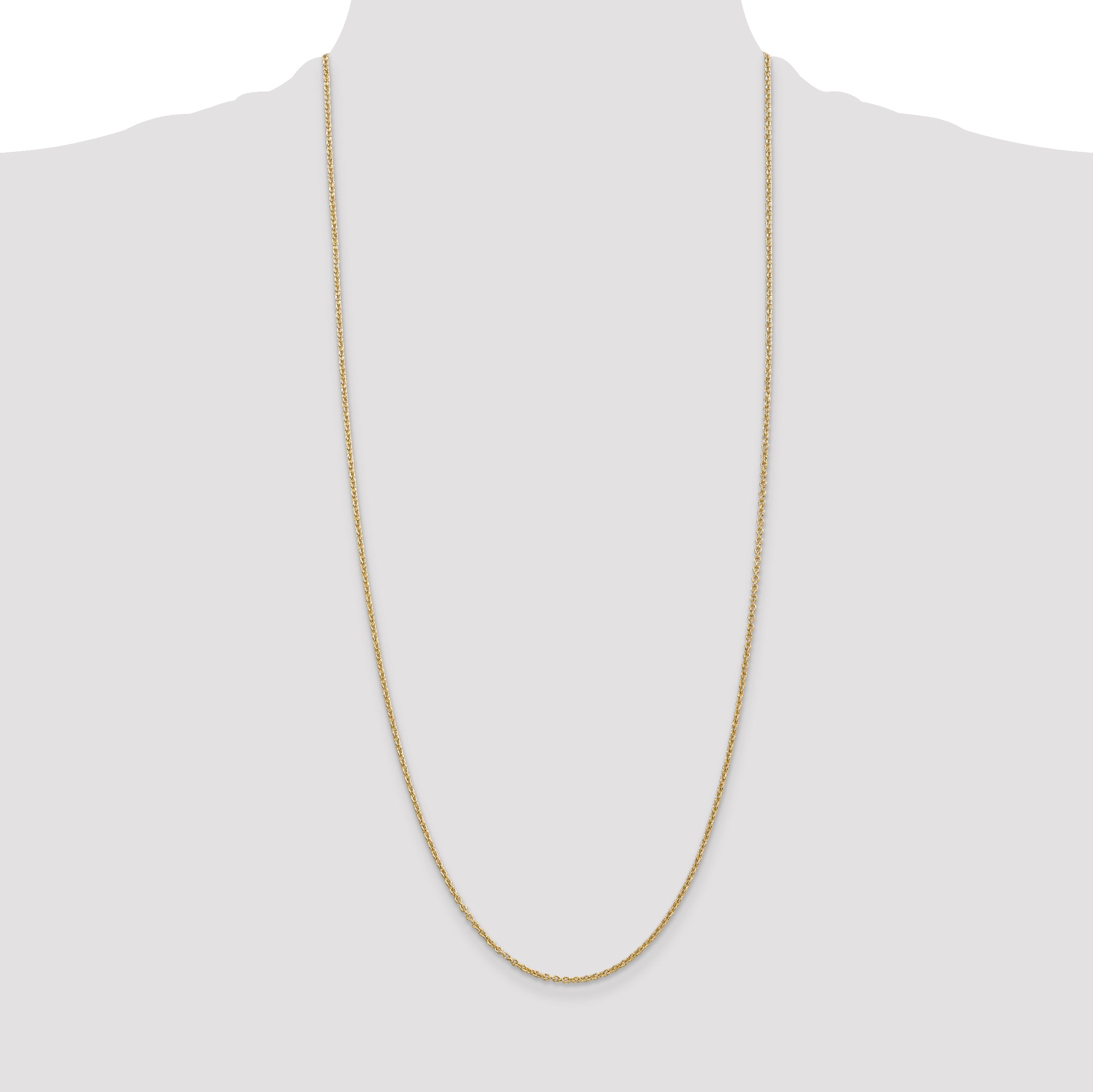 14K 30 inch 1.8mm Forzantine Cable with Lobster Clasp Chain
