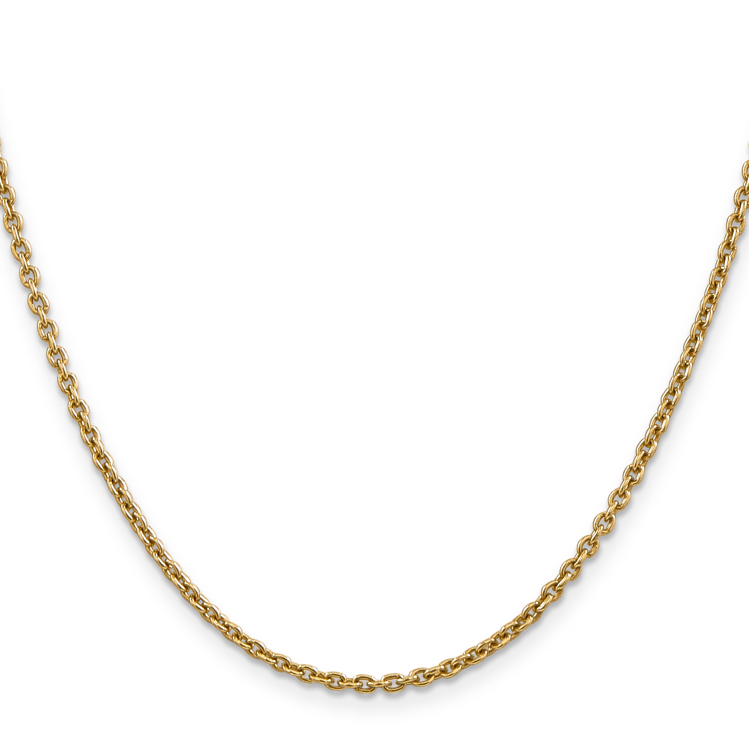 14K Yellow Gold Solid Forzantine Chain Necklace 2.2mm Secondary image