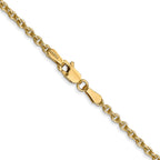 14K Yellow Gold Solid Forzantine Chain Necklace 2.2mm