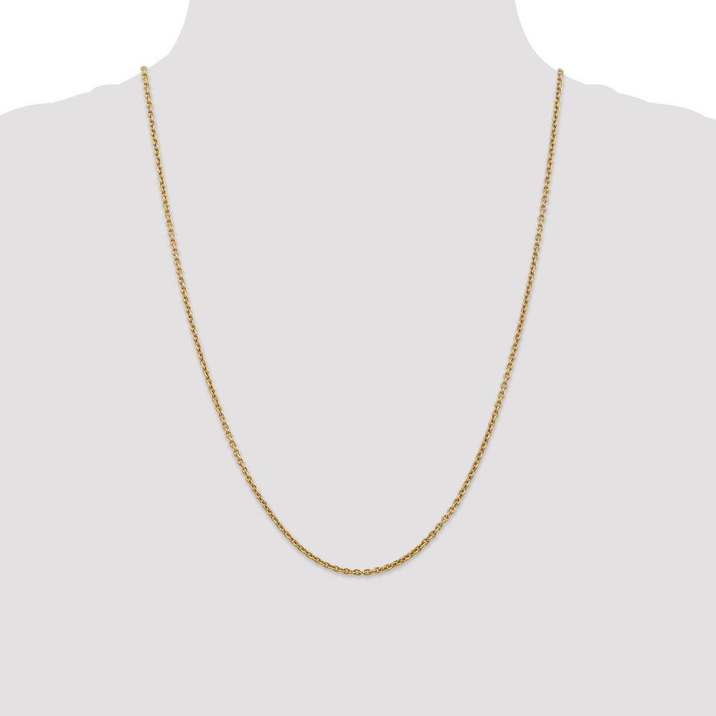 14K 2.2mm Forzantine Cable with Lobster Clasp Chain