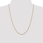 14K 2.2mm Forzantine Cable with Lobster Clasp Chain