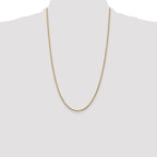 14K 2.2mm Forzantine Cable with Lobster Clasp Chain