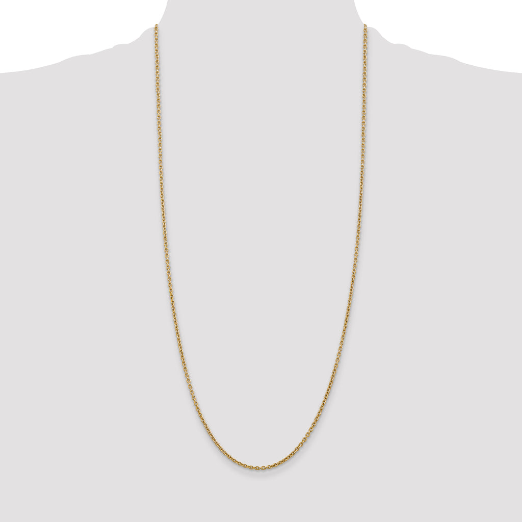 14K 2.2mm Forzantine Cable with Lobster Clasp Chain