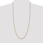 14K 2.2mm Forzantine Cable with Lobster Clasp Chain