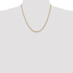 14K 2.5mm Spiga with Lobster Clasp Chain