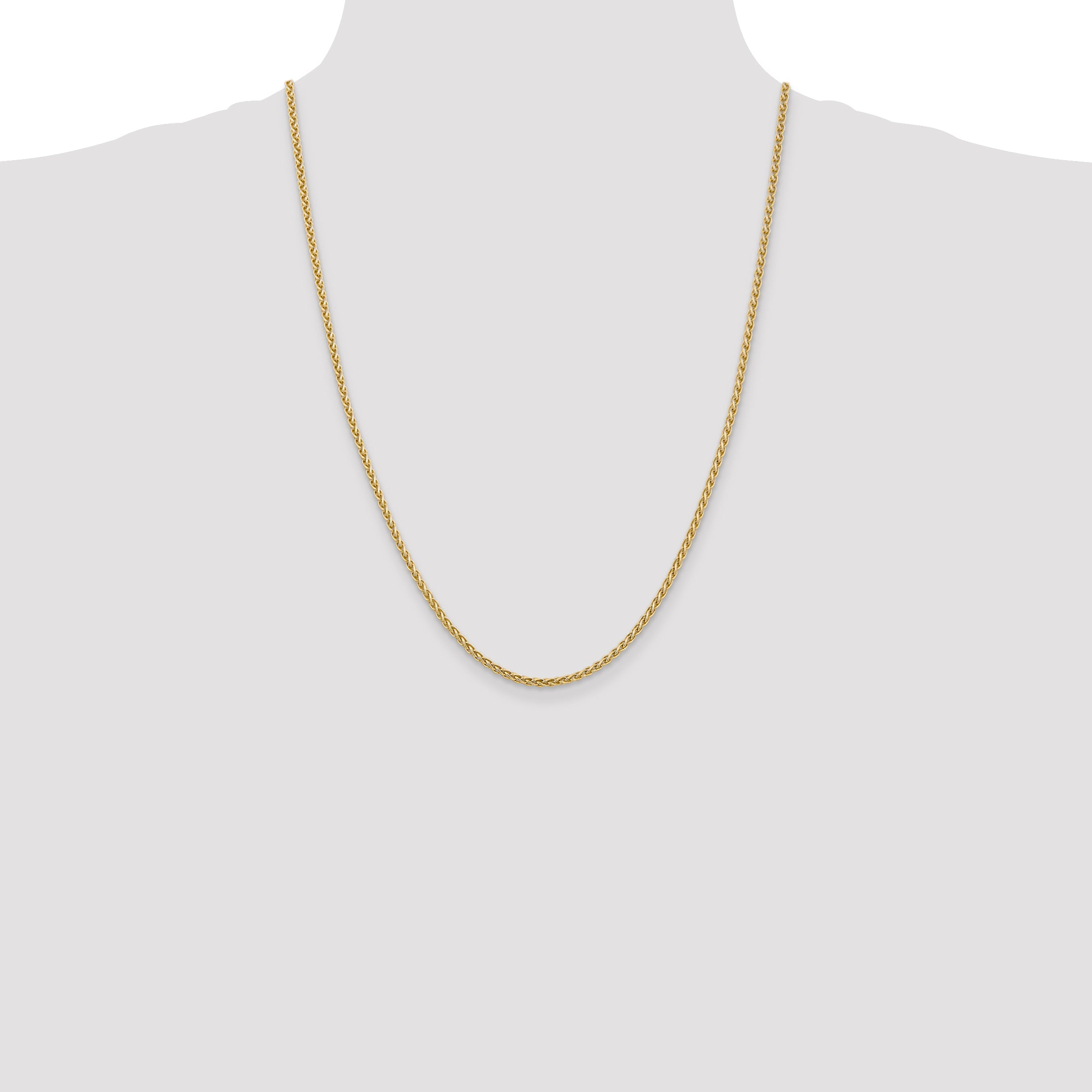 14K 2.5mm Spiga with Lobster Clasp Chain