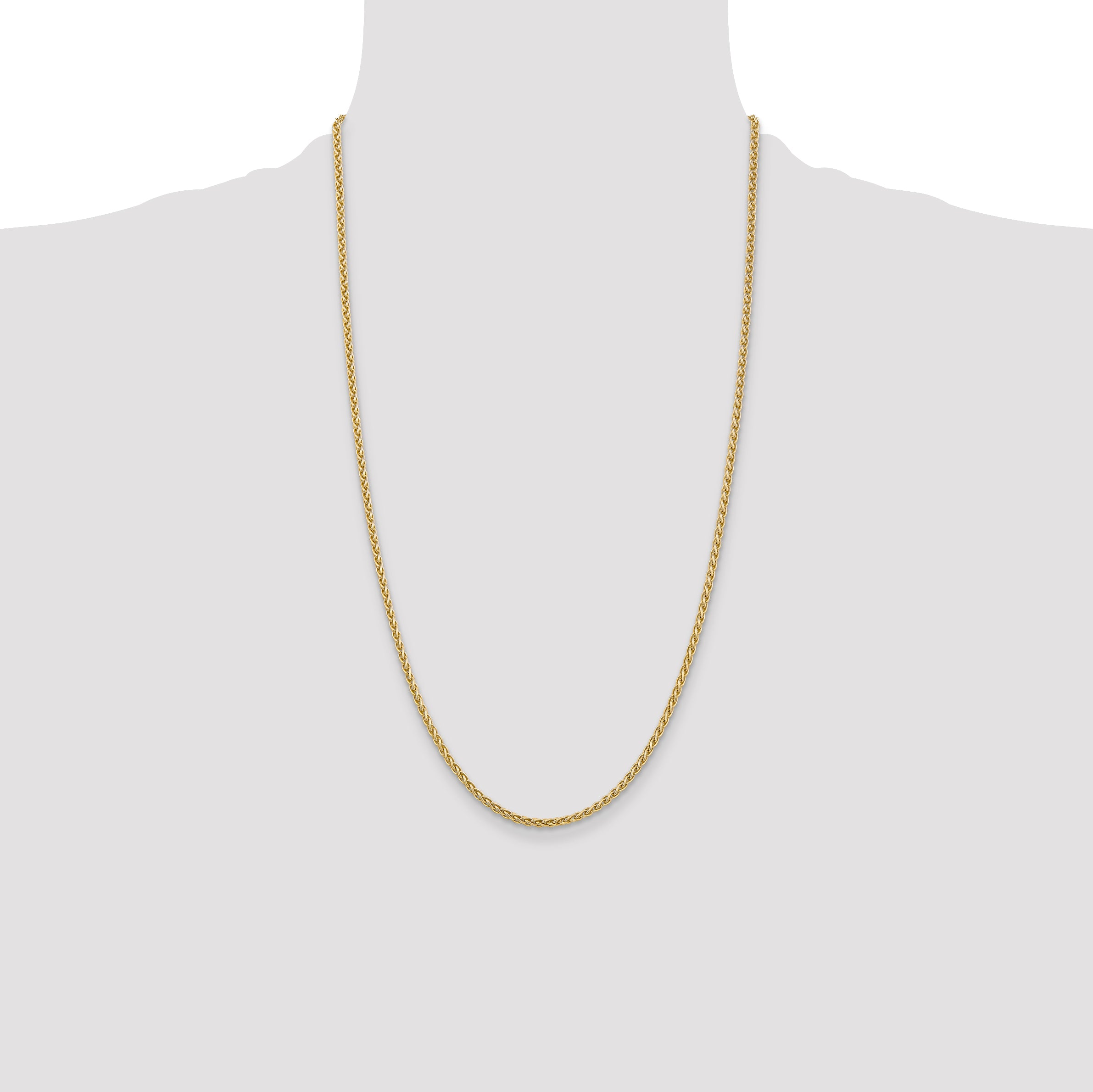 14K 26 inch 2.8mm Spiga with Lobster Clasp Chain