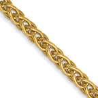 14K 2.5mm Spiga with Lobster Clasp Chain