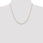 14K 1.45mm Solid Diamond-Cut Cable with Lobster Clasp Chain