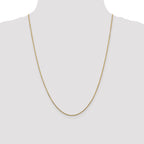 14K 1.45mm Solid Diamond-Cut Cable with Lobster Clasp Chain