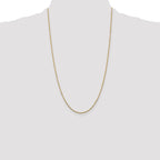 14K 1.45mm Solid Diamond-Cut Cable with Lobster Clasp Chain