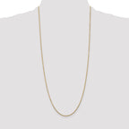 14K 1.45mm Solid Diamond-Cut Cable with Lobster Clasp Chain