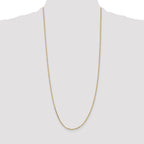14K 1.65mm Solid Diamond-Cut Cable with Lobster Clasp Chain
