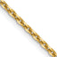 14K Yellow Gold Solid Diamond-Cut Cable Chain Necklace 1.65mm