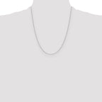 14k WG .75mm Round Open Link Cable Chain