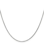 14K White Gold Solid Diamond-Cut Cable Chain Necklace 0.95mm