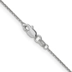 14K White Gold .95mm Diamond-Cut Cable with Lobster Clasp Chain