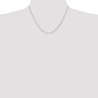 14K White Gold .95mm Diamond-Cut Cable with Lobster Clasp Chain