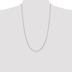 14K White Gold .95mm Diamond-Cut Cable with Lobster Clasp Chain