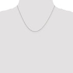 14K White Gold Solid Diamond-Cut Cable Chain Necklace 0.6mm