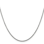 14K White Gold 1.45mm Diamond-Cut Cable with Lobster Clasp Chain