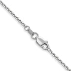14K White Gold 1.45mm Diamond-Cut Cable with Lobster Clasp Chain